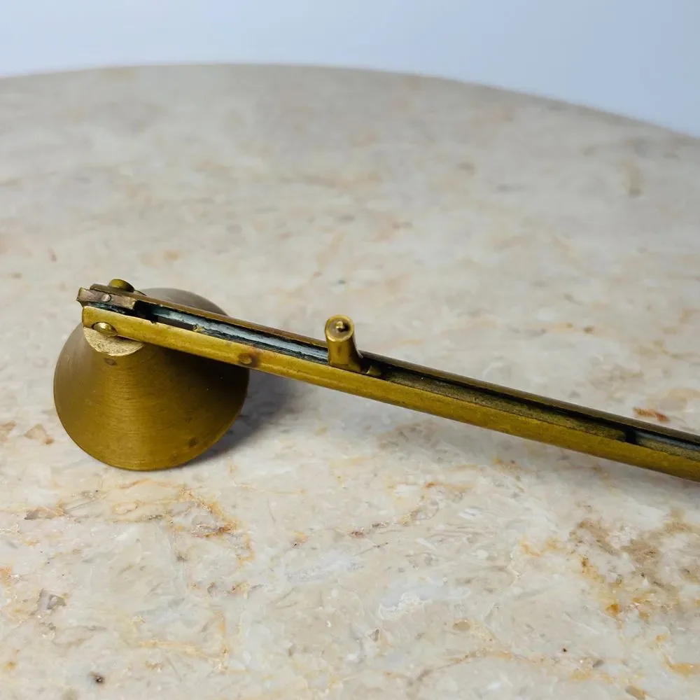 Vintage 12" Brass Candle Snuffer‎ Extinguisher Bell Shaped MCM Retro - Picture 2 of 7